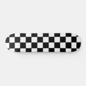 Geruit wit en zwart persoonlijk skateboard (Horizontaal)