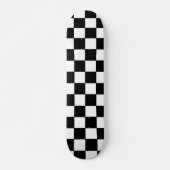 Geruit wit en zwart persoonlijk skateboard (Voorkant)