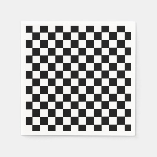 Geruit wit en zwart servet (Voorkant)