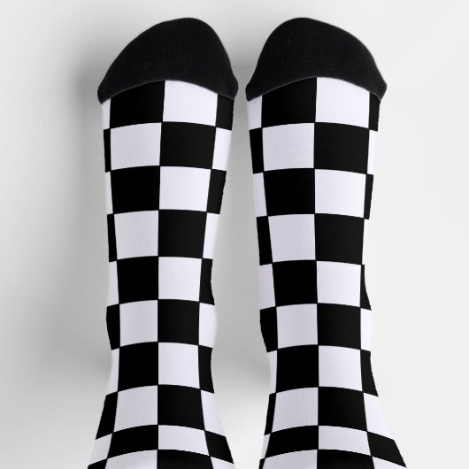 Geruit wit en zwart sokken (Top)