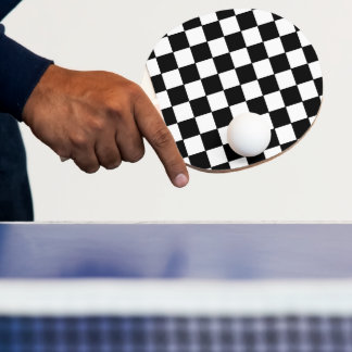 Geruit Wit en Zwart Tafeltennisbatje