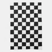 Geruit wit en zwart theedoek (Verticaal)