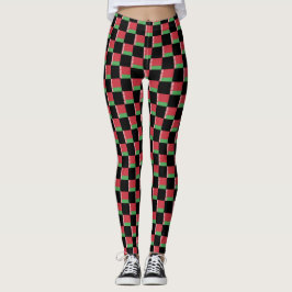 Geruit Wit-Rusland Vlag Patroon Leggings