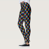 Geruit Zuid-Afrika vlag patroon Leggings (Links)