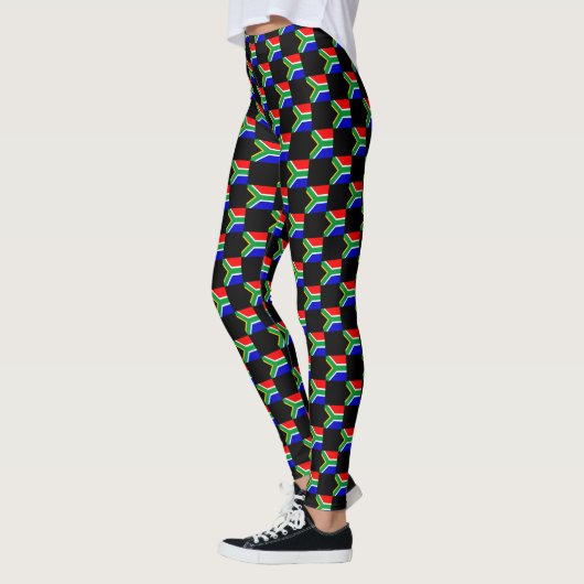Geruit Zuid-Afrika vlag patroon Leggings (Links)
