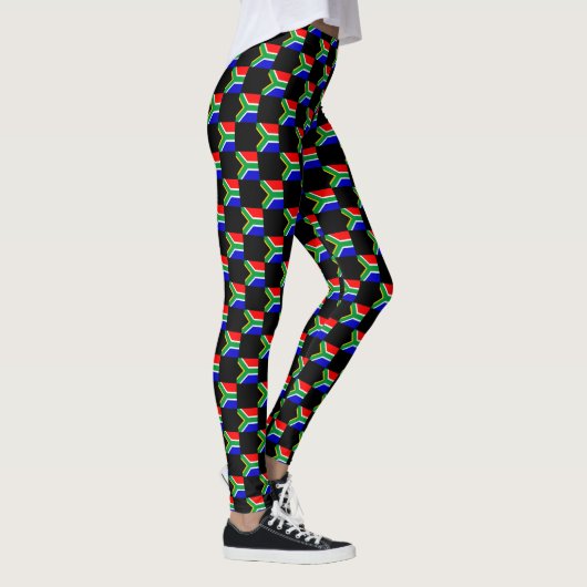 Geruit Zuid-Afrika vlag patroon Leggings (Rechts)