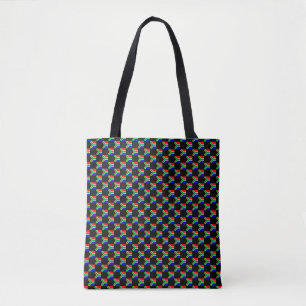 Geruit Zuid-Afrika vlag patroon Tote Bag
