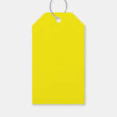 Geruit zwart en geel cadeaulabel (Achterkant)