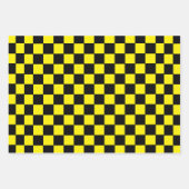 Geruit zwart en geel inpakpapier vel (Voorkant)