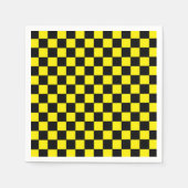 Geruit zwart en geel servet (Voorkant)