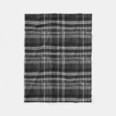 Geruit Zwart en Wit Cozy  Fleece Deken (Voorkant)