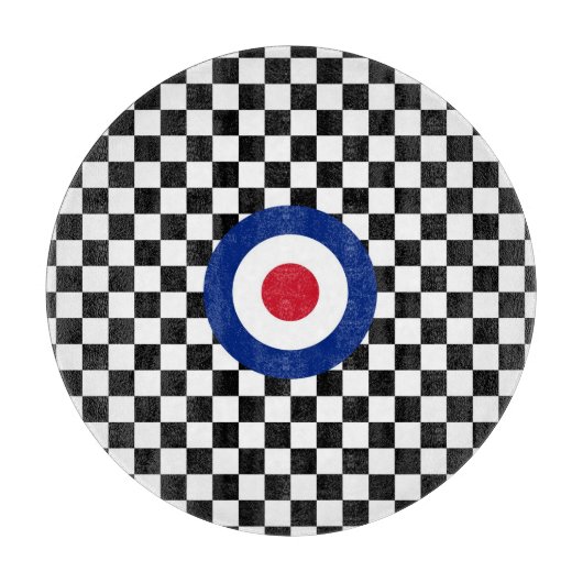 Geruit Zwart het Rennen Mod. van het Doel Snijplank (Voorkant)