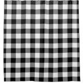 Geruit zwart-wit gingham patroon douchegordijn (Voorkant)
