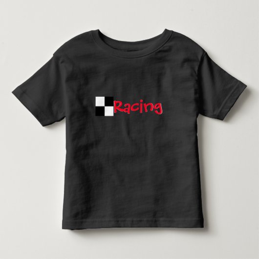 Geruit zwart-wit peuter T-shirt (Voorkant)