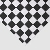 Geruit zwart wit tissuepapier (Detail)