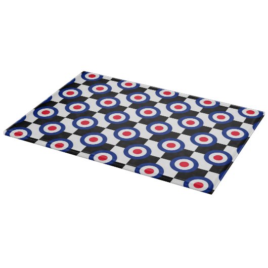 Geruit Zwarte Racing Doel Mod Snijplank (Hoek)