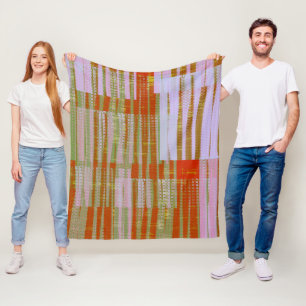 Geruitachtig Fleece Deken