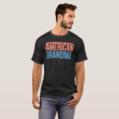 Geruite Amerikaanse Oma USA Patriottisch Amerika 4 T-shirt (Voorkant volledig)