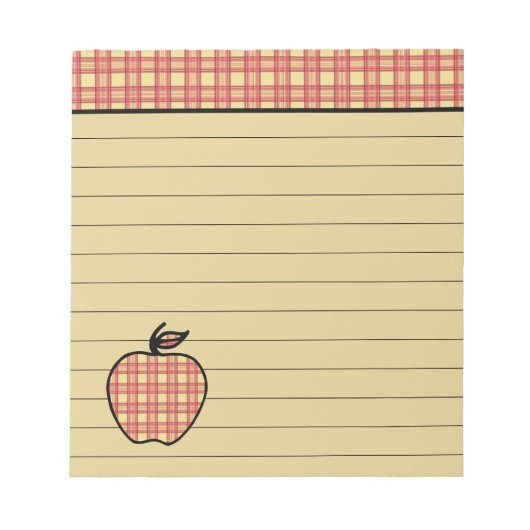 Geruite Apple Notitieblok (Voorkant)