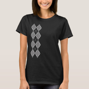 Geruite Argyle Verticale Coole Surf- en Skateboard T-shirt