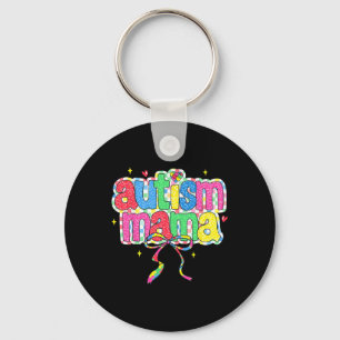 Geruite Autisme Mama Coquette Boog Autisme Awarene Sleutelhanger