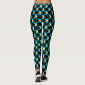 Geruite Bahama's vlag patroon Leggings (Achterkant)