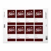 Geruite Believe cadeaukaart sticker (Full Sheet)