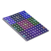 Geruite Blauwe en Paarse Art Print Notitieboek (Rechterzijde)