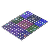 Geruite Blauwe en Paarse Art Print Notitieboek (Linkerzijde)