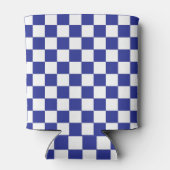 Geruite Blauwe en Witte Koelbox Blikjeskoeler (Achterkant)