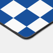 Geruite Blauwe en Witte Retro Bureaumat (Hoek)