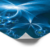 Geruite Blauwe Spiraal Poster (Hoek)