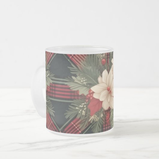 Geruite Bliss Glass Mok (Voorkant links)