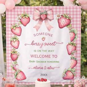 Geruite boog bes zoete baby shower achtergrond  wandkleed