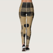 Geruite bruine en zwarte leggings  (Achterkant)