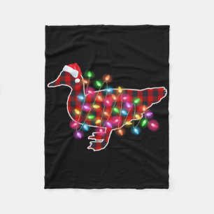Geruite Buffalo Eend Kerst Pyjama Kerstlichten V Fleece Deken