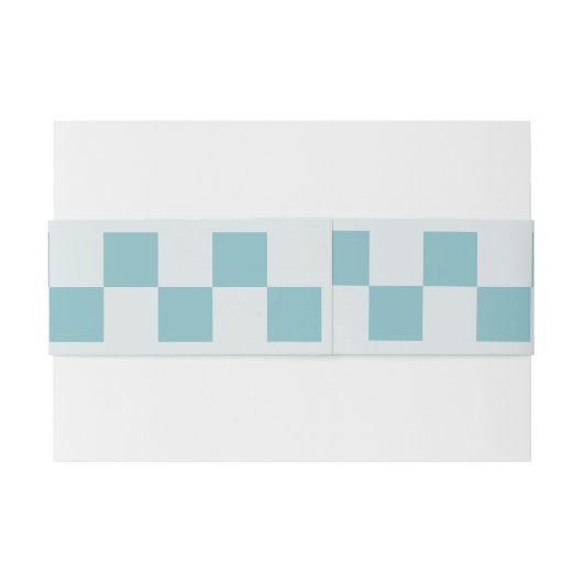 Geruite buikband voor huwelijksuitnodiging uitnodigingen wikkel (Achterkant Voorbeeld)