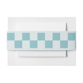 Geruite buikband voor huwelijksuitnodiging uitnodigingen wikkel (Voorkant Voorbeeld)