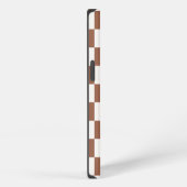 Geruite Burnt Sinaasappel Rust Terracotta Telefoon iPhone Hoesje (Rechterkant)