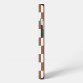 Geruite Burnt Sinaasappel Rust Terracotta Telefoon iPhone Hoesje (Linkerkant)