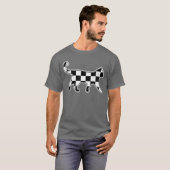 Geruite Cat Retro Race Vlag Cat Owner Boys Kinder T-shirt (Voorkant volledig)