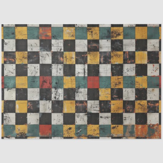 Geruite Confetti Tissuepapier (Voorkant)