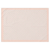 Geruite Coral Peach Grijs tafelkleed met stijl (Voorkant (Horizontaal))