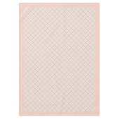 Geruite Coral Peach Grijs tafelkleed met stijl (Voorkant)