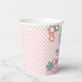 Geruite Daisy verjaardagsfeest papieren bekers (Rechts)