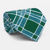 Geruite Diamond Plaid - Forest Green Stropdas (Opgerold)