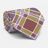 Geruite Diamond Plaid - Golden Brown Stropdas (Opgerold)