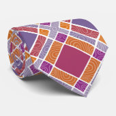 Geruite Diamond Plaid - Rood en Paarse Stropdas (Opgerold)