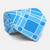 Geruite Diamond Plaid - Sky Blue Stropdas (Opgerold)