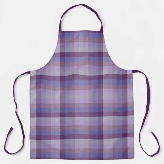 Geruite druif lavendel magenta blauw paars       schort (Voorkant)